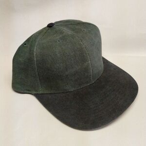 Muted green black gray hat blank cap strapback Dad mens